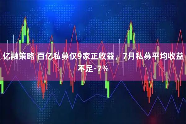 亿融策略 百亿私募仅9家正收益，7月私募平均收益不足-7%